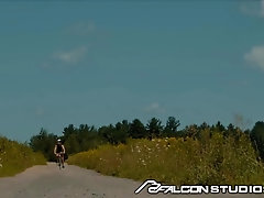 'FalconStudios - Hunk Fucks Athletic Biker In The Middle Of The Field'