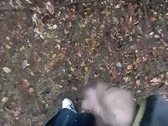Pissing and sharpening in the public forest