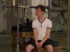 Sub twink Alex Faux tied up and sucked off by Sebastian Kane