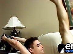 Fit emo twink jerks off intensely to a massive cum explosion