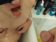 'My toilet slave's mouth pissing and pee drinking compilation pt1 HD'