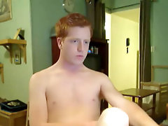 Ginger solo, jacking off, web cam