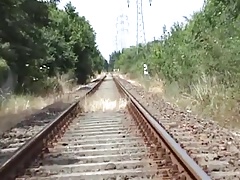 Humping a rail track while the birds were singing