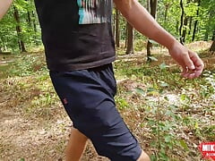 Soft Foreskin Gay Naked Runs in the Forest and Then Jerks off