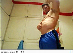 Muscle hunk, gay muscle belly, mpreg belly