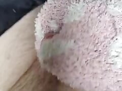 A video of a friend stroking with socks