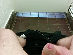 Wank and Big Cumshot In Public Toilets - SlugsOfCumGuy