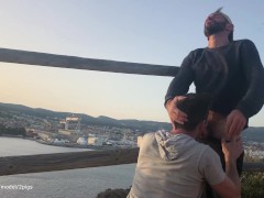 'hot guy raw fuck outdoor with sea view'