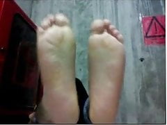 Straight guys feet on webcam #377