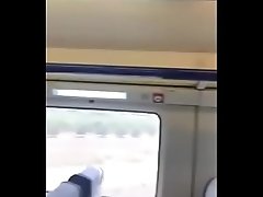 Cutie playing with Dick on train